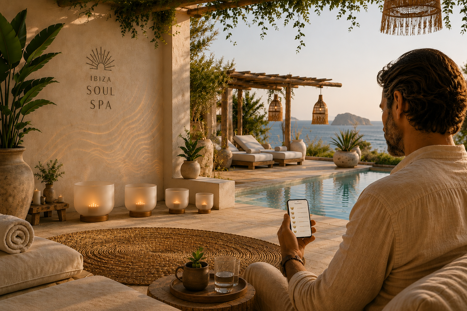 Instalación automática de RESONANCE en un spa